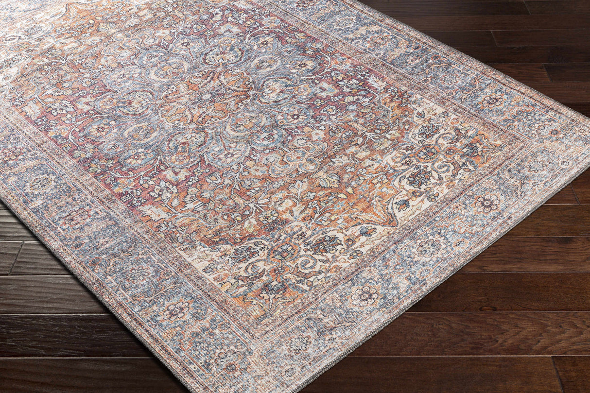 Rust Gardnertown Medallion Washable Area Rug - Clearance