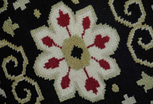 Rust, Ivory, Black and Beige Hand Knotted Traditional Heriz Multi Size wool area Rug