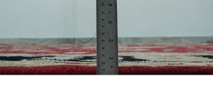 Rust, Olive and Black 8x10 Hand Knotted Traditional Oriental Wool Area Rug