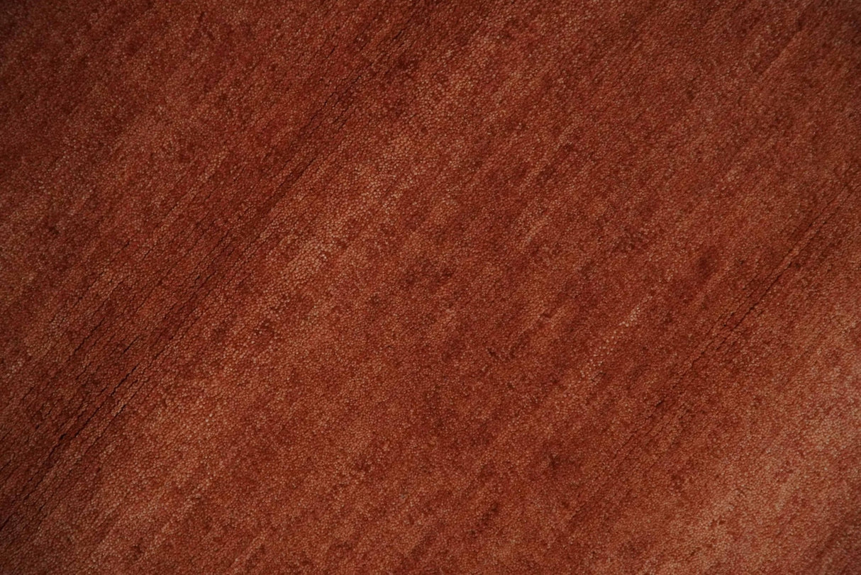 Rust and Brown Modern Stripes Design Hand loom 4x6 wool Area Rug