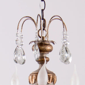 Samiyah 5-Light Rustic Gold Crystal Chandelier