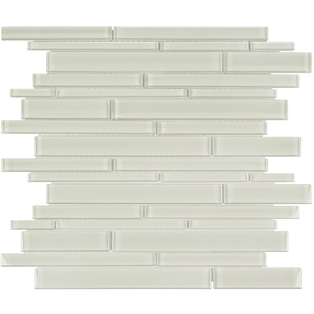 Sand Random Linear on 11.75"x11.75" Mesh Glass Mosaic Tile Element Series - Aquatica Collection