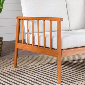 Sedona Modern Wood Spindle Patio Loveseat