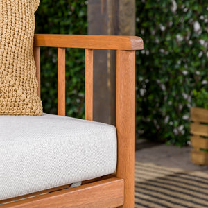 Sedona Modern Wood Spindle Patio Loveseat