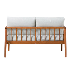 Sedona Modern Wood Spindle Patio Loveseat