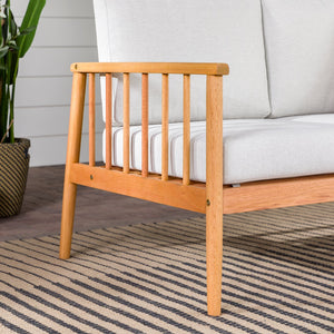 Sedona Modern Wood Spindle Patio Loveseat