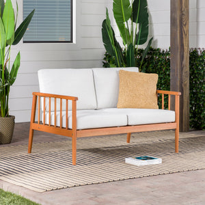 Sedona Modern Wood Spindle Patio Loveseat