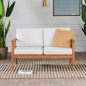 Sedona Modern Wood Spindle Patio Loveseat