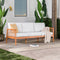 Sedona Modern Wood Spindle Patio Sofa