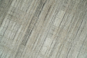 Shaded Beige, Camel and Brown Scandinavian 8x10 Hand Made Blended Wool Flatwoven Area Rug | KE34