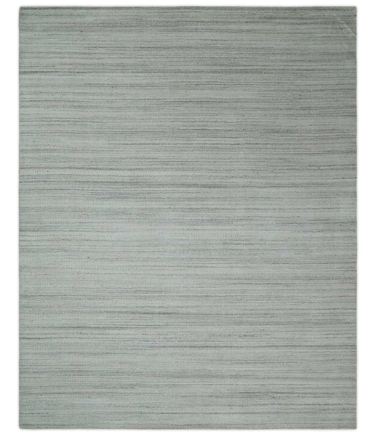 Shaded Beige, Camel and Brown Scandinavian 8x10 Hand Made Blended Wool Flatwoven Area Rug | KE4