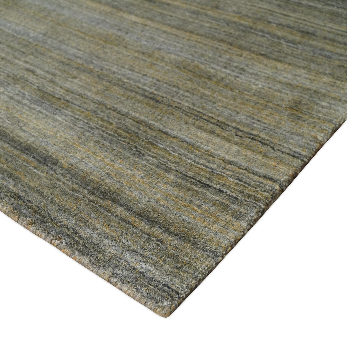 Shaded Beige Scandinavian 5x7 Blended Bamboo Silk Flatwoven Area Rug, Dinning, Kids Rug | HL45