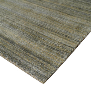 Shaded Beige Scandinavian 5x7 Blended Bamboo Silk Flatwoven Area Rug, Dinning, Kids Rug | HL45