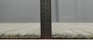 Shaded Beige Scandinavian 5x7 Blended Bamboo Silk Flatwoven Area Rug, Dinning, Kids Rug | HL45