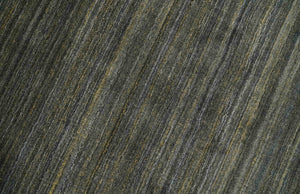 Shaded Olive and Gray Scandinavian 5x7 Blended bamboo Silk Flatwoven Area Rug | HL43