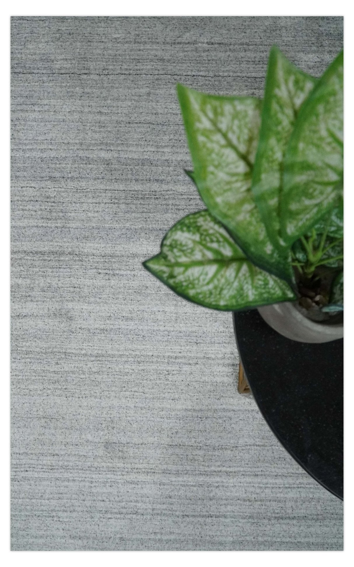Shaded Silver Gray Scandinavian 5x7 Blended Bamboo Silk Flatwoven Area Rug, Dinning, Kids Rug | HL31
