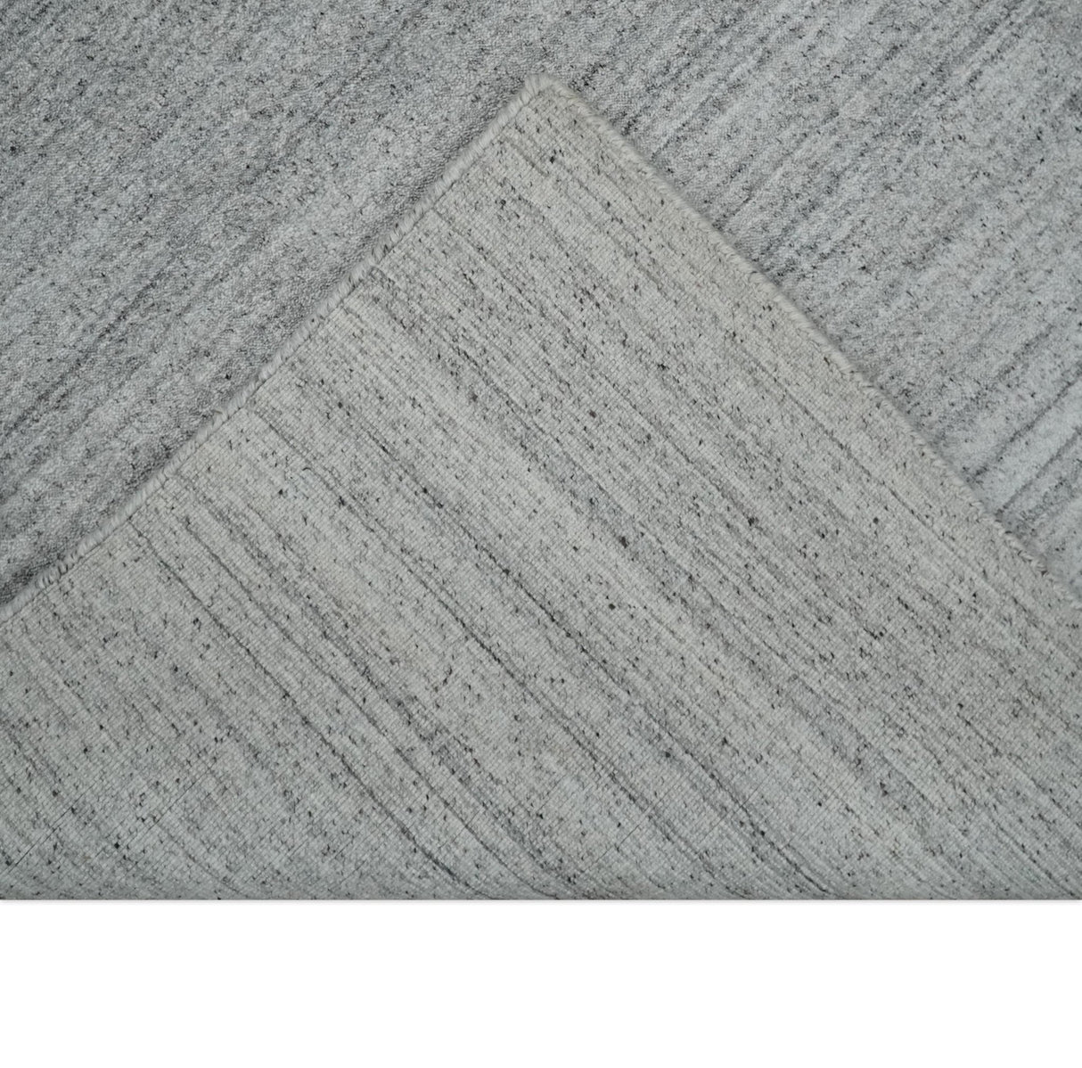 Shaded Silver Gray Scandinavian 5x7 Blended Bamboo Silk Flatwoven Area Rug, Dinning, Kids Rug | HL31