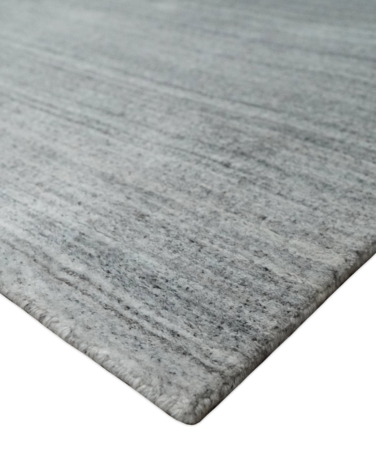 Shaded Silver Gray Scandinavian 5x7 Blended Bamboo Silk Flatwoven Area Rug, Dinning, Kids Rug | HL31