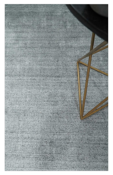 Shaded Silver Scandinavian 5x7 Blended Wool Flatwoven Area Rug, Dinning, Kids Rug | HL29