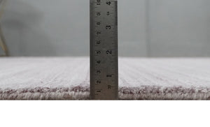 Shaded Solid Lavender purple Scandinavian 5x7 Blended bamboo Silk Flatwoven Area Rug | HL40