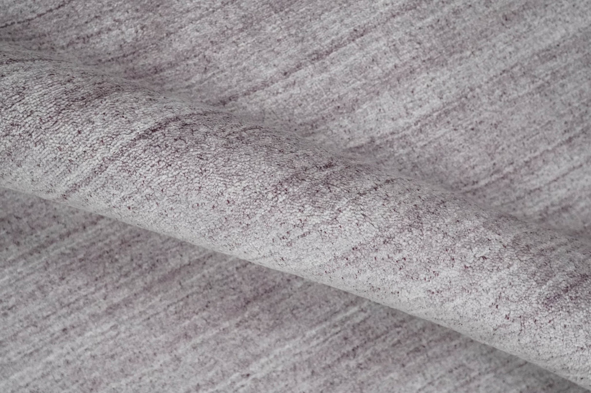 Shaded Solid Lavender purple Scandinavian 5x7 Blended bamboo Silk Flatwoven Area Rug | HL40