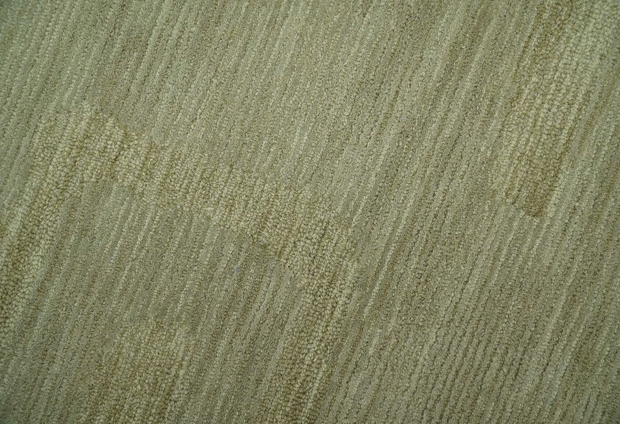 Shades Of Olive Modern Abstract Hand Tufted Custom Made wool rug