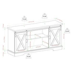 Sienna Sliding Barn Door TV Stand