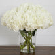 Signature Collection 18” Blooming Hydrangea Artificial Arrangement in Glass Vase