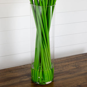 Signature Collection 44” Gladiola Artificial Arrangement in Glass Vase