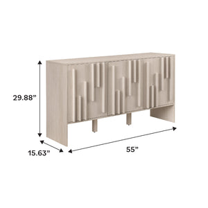 Silas Contemporary Wood Detailed-Door Sideboard / TV Stand