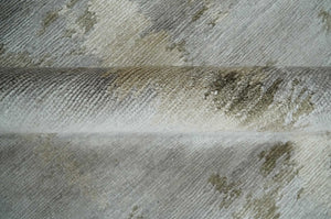Silver, Beige and Gray Modern Abstract Hand knotted 6x9 Bamboo Silk Area Rug