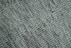 Silver, Gray and Charcoal Contemporary Hand knotted 6.6x10 wool Area Rug