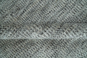Silver, Gray and Charcoal Contemporary Hand knotted 6.6x10 wool Area Rug