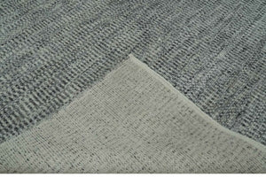 Silver, Gray and Charcoal Contemporary Hand knotted 6.6x10 wool Area Rug