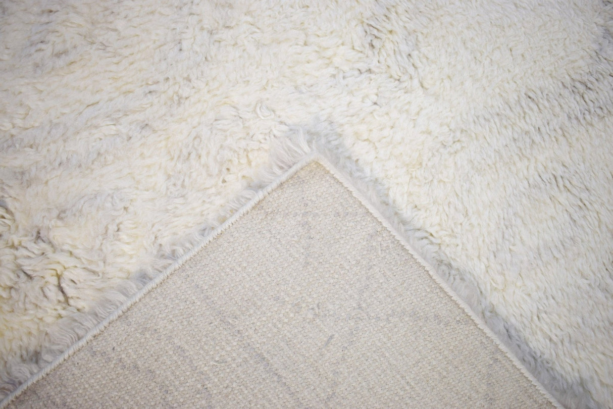 Silver and Charcoal 5X8 Rug Modern Handmade New Zealand Wool Area Rug | TRD172158