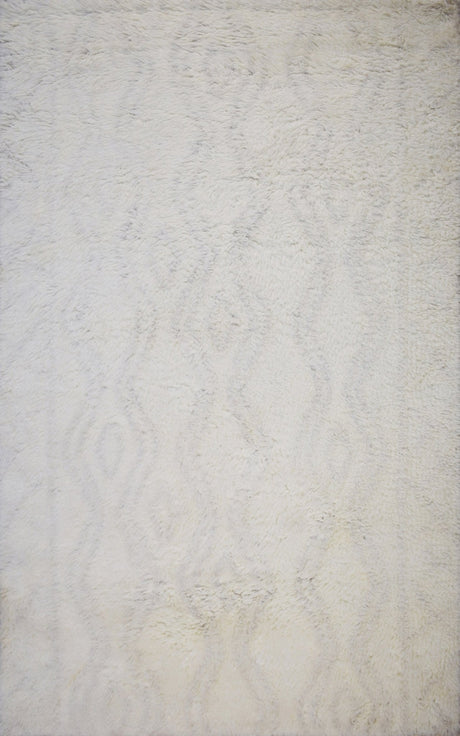 Silver and Charcoal 5X8 Rug Modern Handmade New Zealand Wool Area Rug | TRD172158