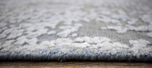 Silver and Charcoal 8x10 Rug Traditional Handmade Wool and Bamboo Silk Area Rug | TRD1788810