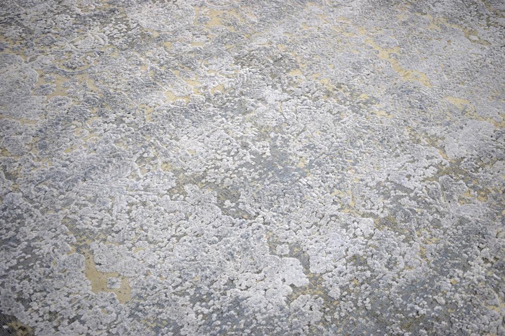 Silver and Charcoal 8x10 Rug Traditional Handmade Wool and Bamboo Silk Area Rug | TRD1788810