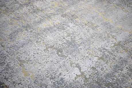 Silver and Charcoal 8x10 Rug Traditional Handmade Wool and Bamboo Silk Area Rug | TRD1788810