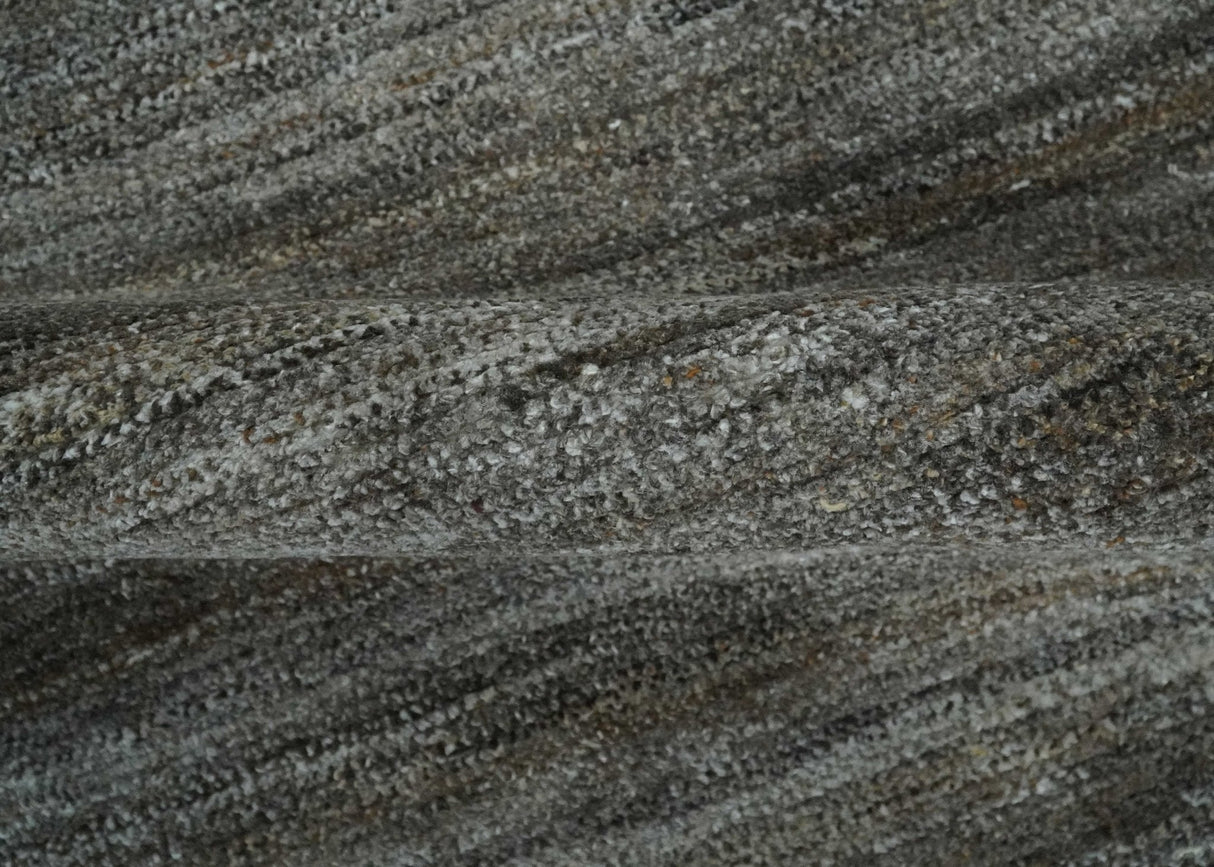 Silver and Charcoal Modern Abstract 5x8 Dari Pet yarn Area Rug