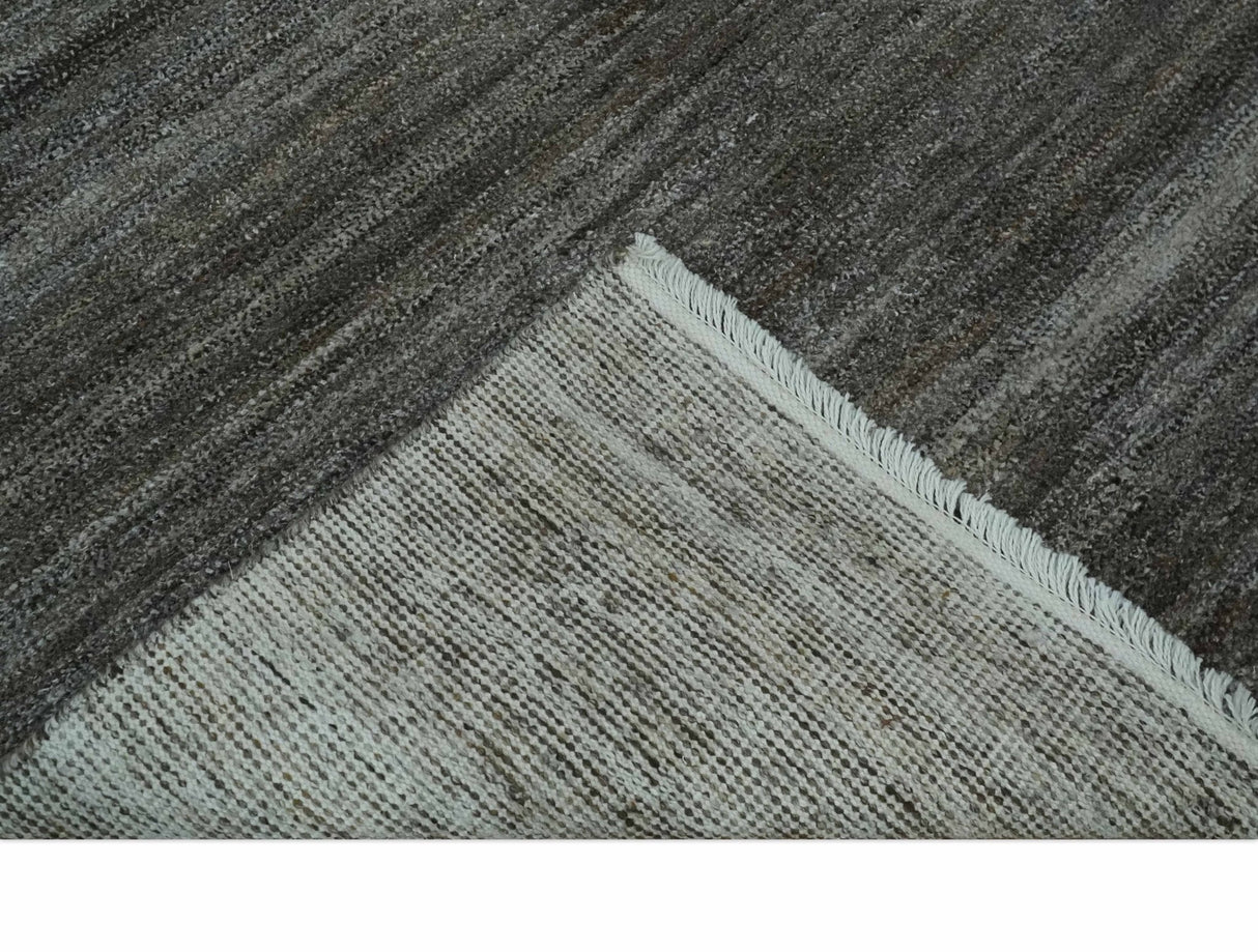 Silver and Charcoal Modern Abstract 5x8 Dari Pet yarn Area Rug