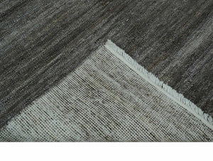 Silver and Charcoal Modern Abstract 5x8 Dari Pet yarn Area Rug