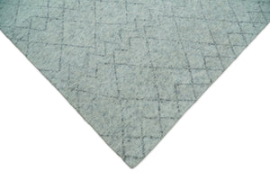 Silver and Gray Hand Woven 9x12 Trellis Moroccan Rug Made with Fine Wool | TRDCP101912