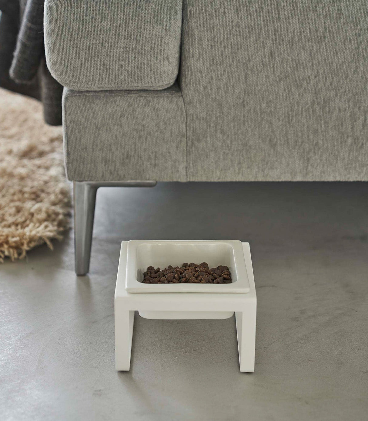 Single Pet Food Bowl - Steel + Ceramic