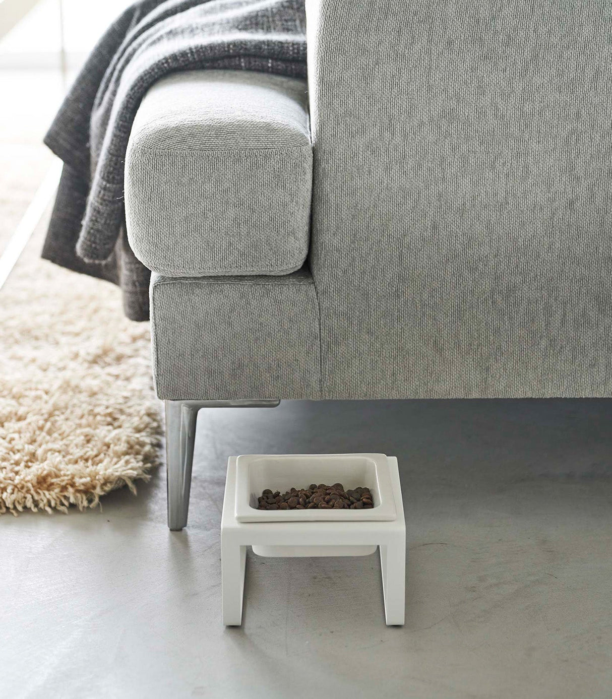 Single Pet Food Bowl - Steel + Ceramic