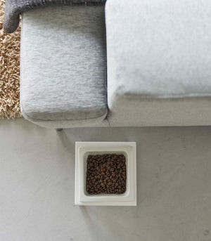 Single Pet Food Bowl - Steel + Ceramic
