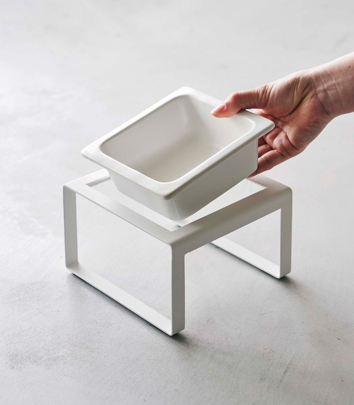 Single Pet Food Bowl - Steel + Ceramic