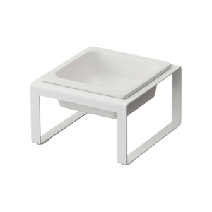 Single Pet Food Bowl - Steel + Ceramic