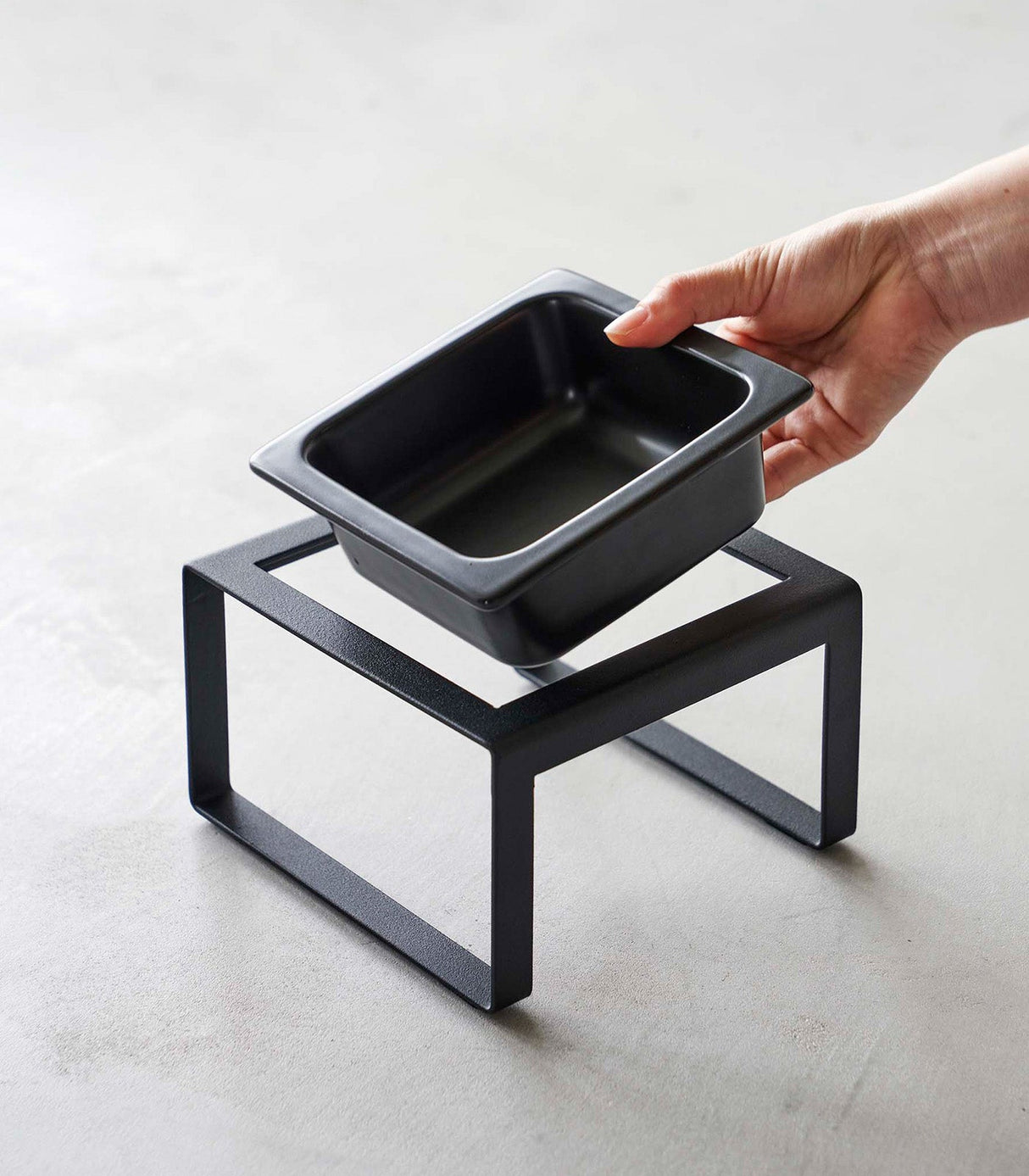 Single Pet Food Bowl - Steel + Ceramic