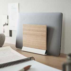 Slim Laptop Stand - Steel + Wood